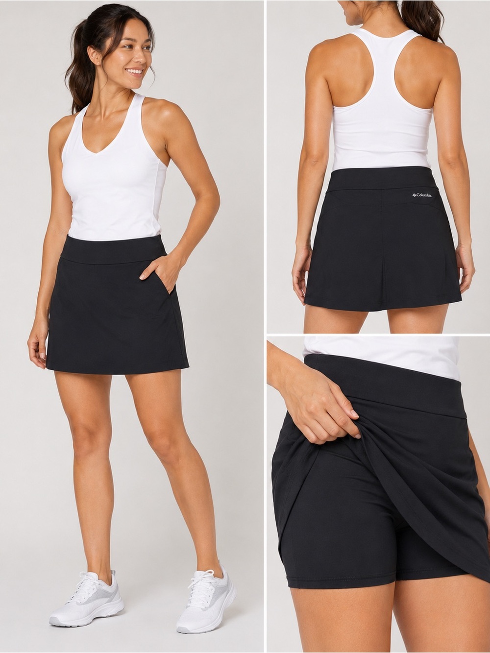 Columbia Active Fit Black Athletic Golf Hiking Skort Women’s Large